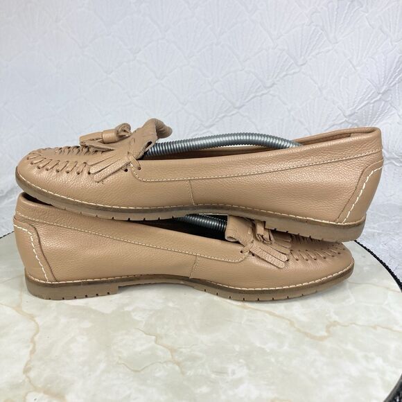 Sofft Loafers Womens Size 8.5 Tan Basket Weave Leather Slip On Comfort Shoes New - Picture 10 of 13